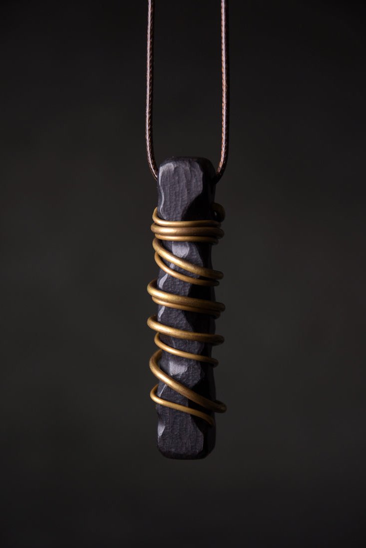 Ebony & Brass Harmony Pendant