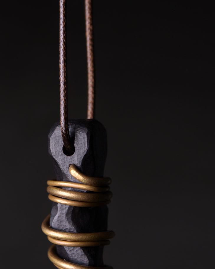 Ebony & Brass Harmony Pendant