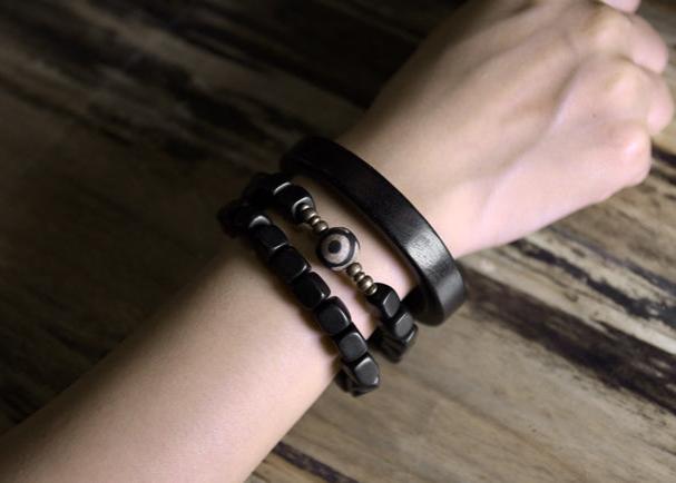 Ebony Open Cuff Heritage Bangle