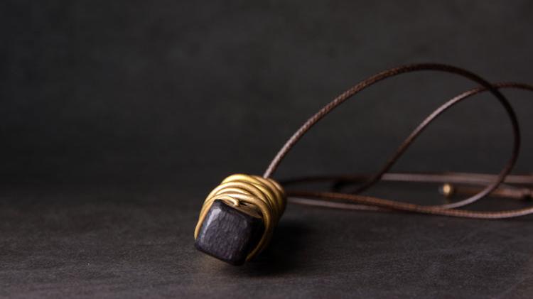 Ebony & Brass Harmony Pendant