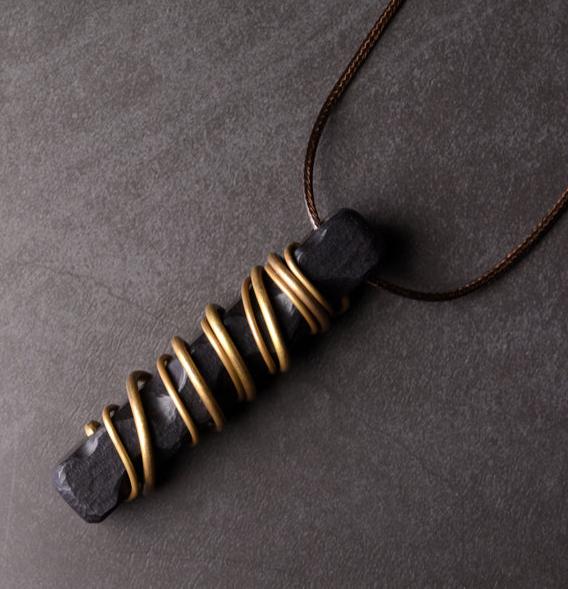 Ebony & Brass Harmony Pendant