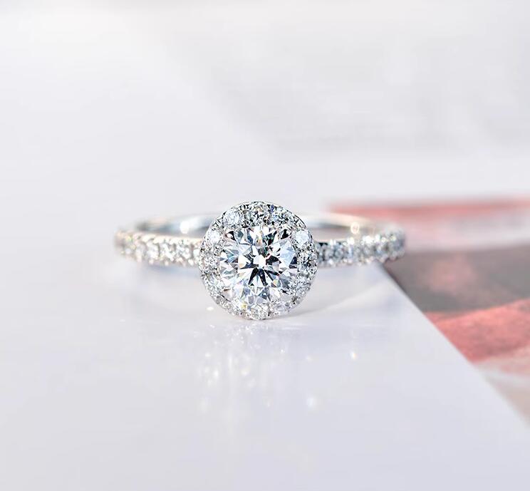 Exquisite 18K White Gold 1 CT Lab-Grown Diamond Engagement Ring - Personalized Diamond Rings for Proposals