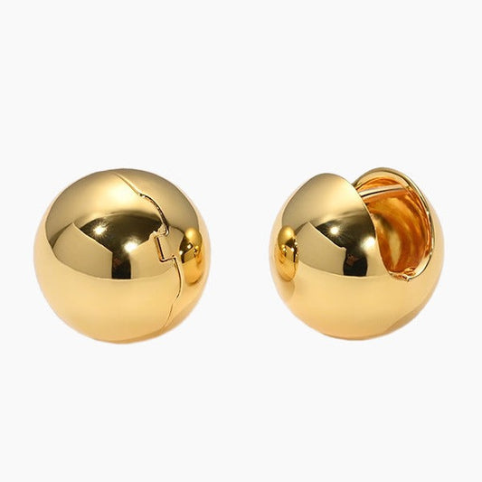 Dome Ball 18k Gold Plated on silver