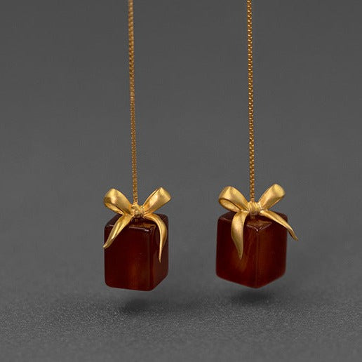 Agate Earrings in an Exquisite Gift Box