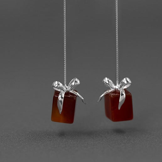 Agate Earrings in an Exquisite Gift Box