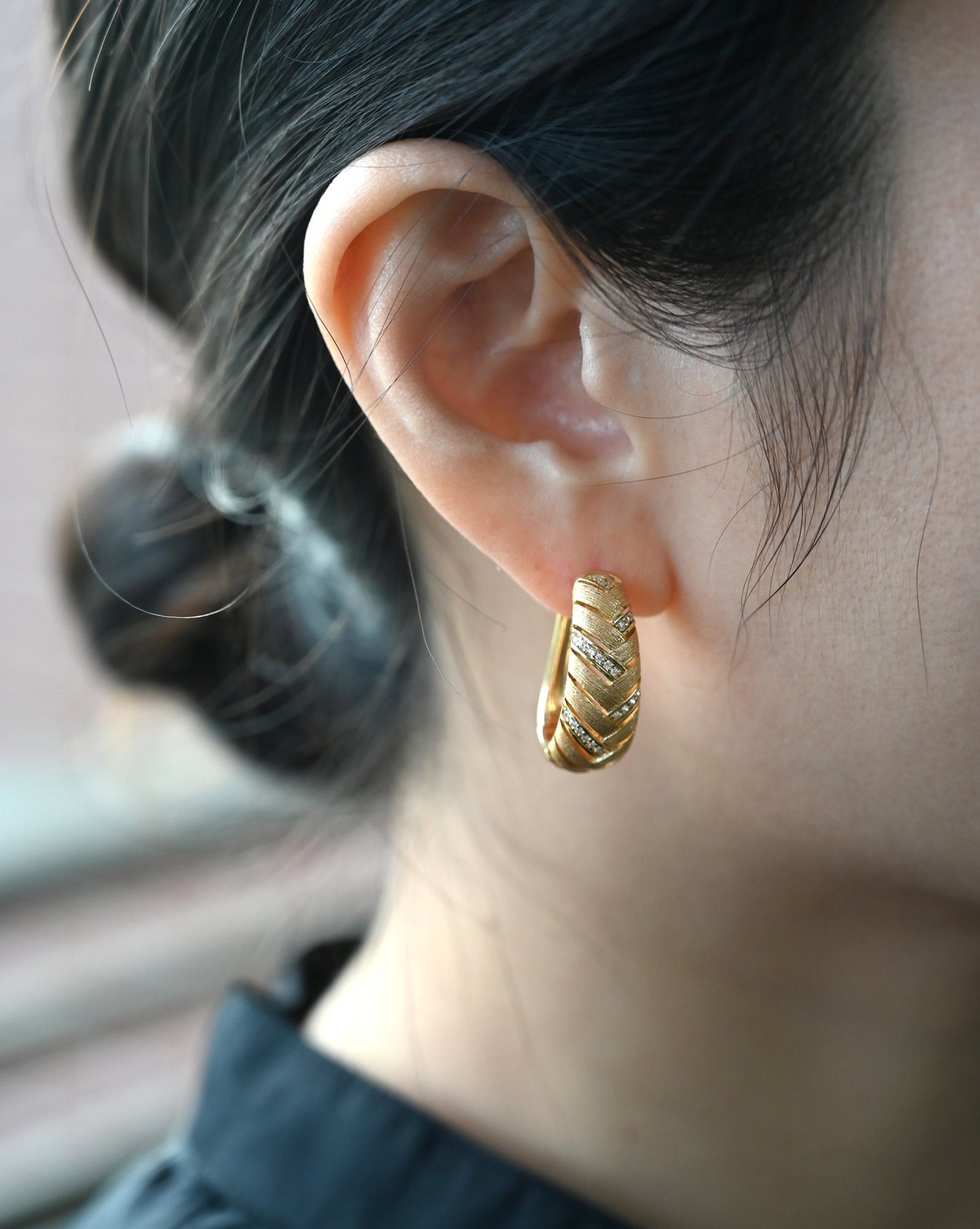 Horn Brushed Earring