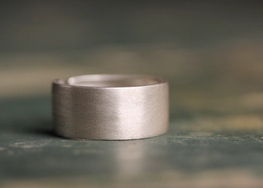 Silver Matte Open Band Ring