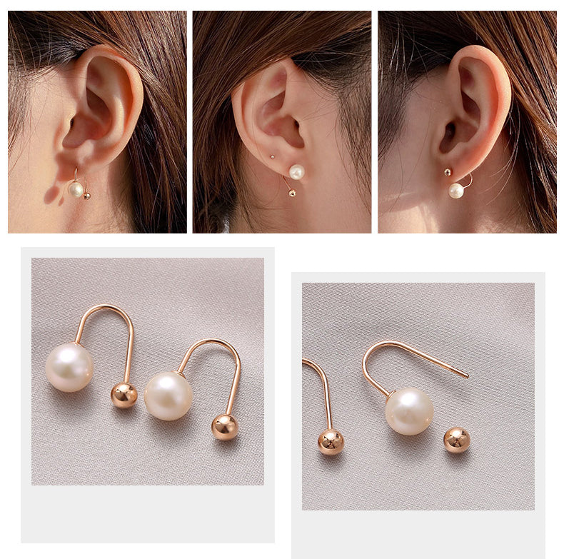 Akoya Hook Pearl Earrings 18K